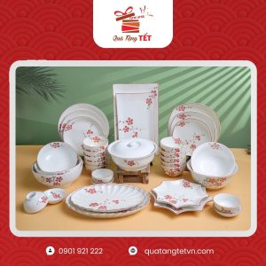 Bộ chén dĩa in logo