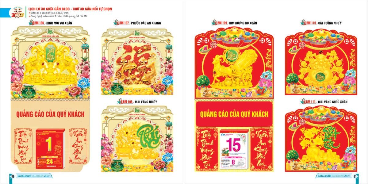 Lịch Bloc 2027 Bình Minh BM40 In Logo Doanh Nghiệp Giá Xưởng