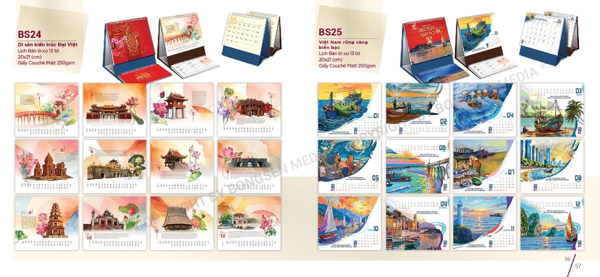 Lịch Để Bàn Nghệ Thuật 2027 BS29 In Logo Doanh Nghiệp Giá Xưởng Lịch Để Bàn Nghệ Thuật 2027 BS29 In Logo Doanh Nghiệp Giá Xưởng