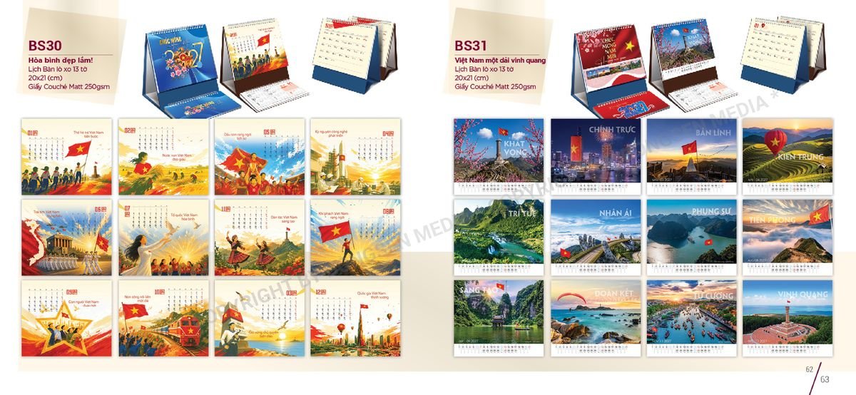 Lịch Để Bàn Nghệ Thuật 2027 BS32 In Logo Doanh Nghiệp Giá Xưởng Lịch Để Bàn Nghệ Thuật 2027 BS32 In Logo Doanh Nghiệp Giá Xưởng