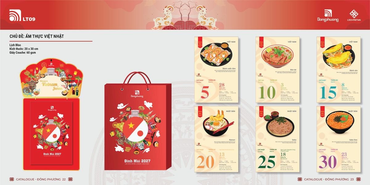 Lịch Bloc Đông Phương 2027 DP10 In Logo Doanh Nghiệp Giá Xưởng Lịch Bloc Đông Phương 2027 DP10 In Logo Doanh Nghiệp Giá Xưởng