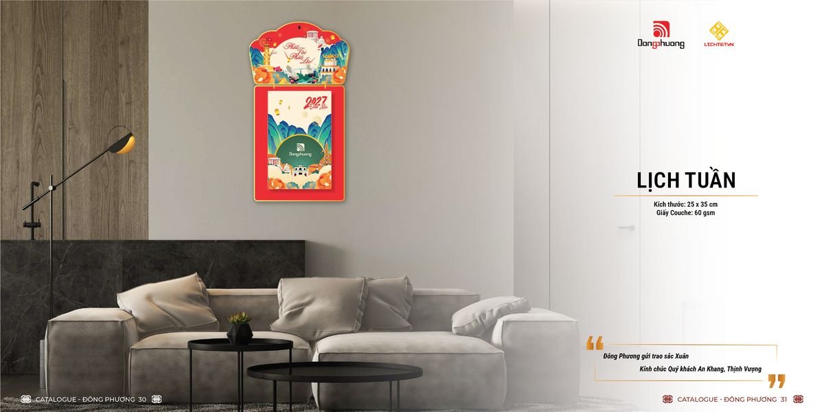 Lịch Bloc Đông Phương 2027 DP14 In Logo Doanh Nghiệp Giá Xưởng
