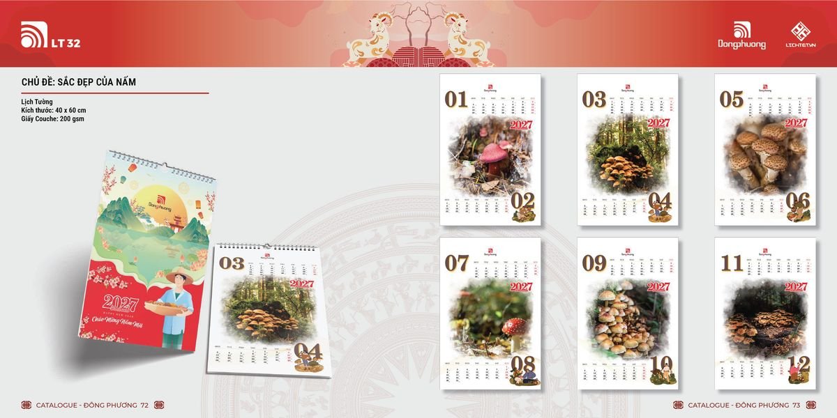 Lịch Bloc Đông Phương 2027 DP35 In Logo Doanh Nghiệp Giá Xưởng