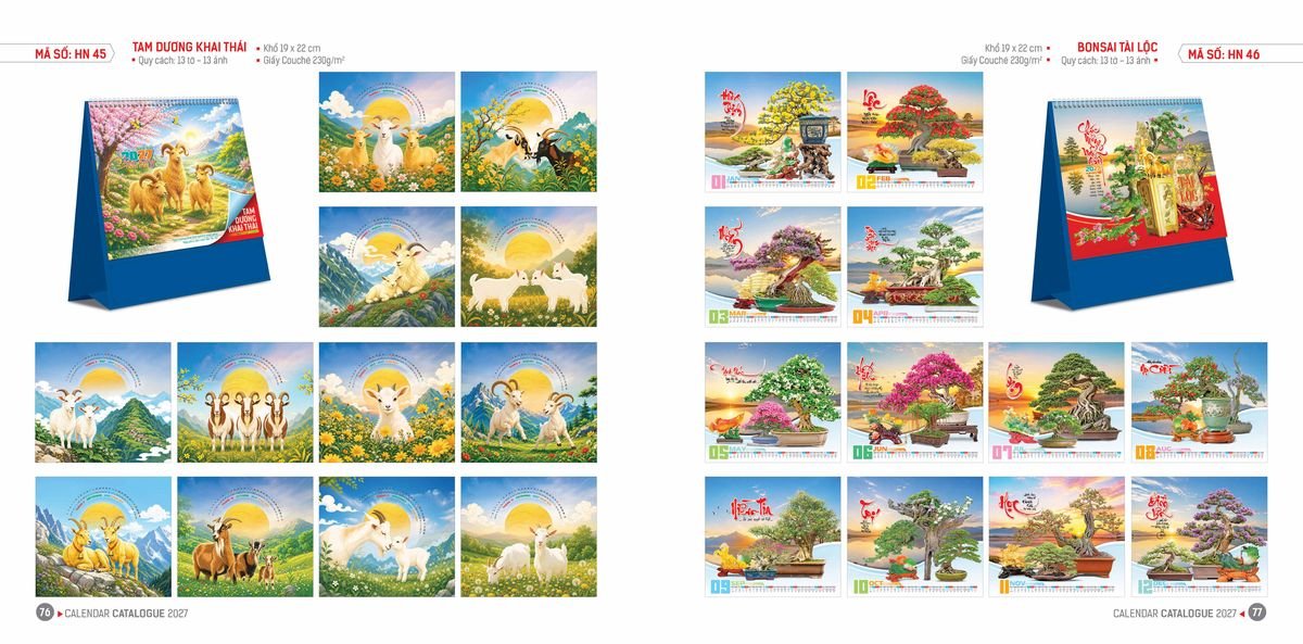 Lịch Bloc Hoa Niên 2027 Đông Phương DPHN37 In Logo Doanh Nghiệp Giá Xưởng