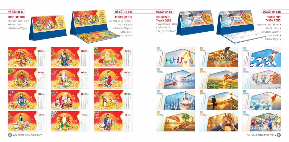 Lịch Bloc Hoa Niên 2027 Đông Phương DPHN46 In Logo Doanh Nghiệp Giá Xưởng
