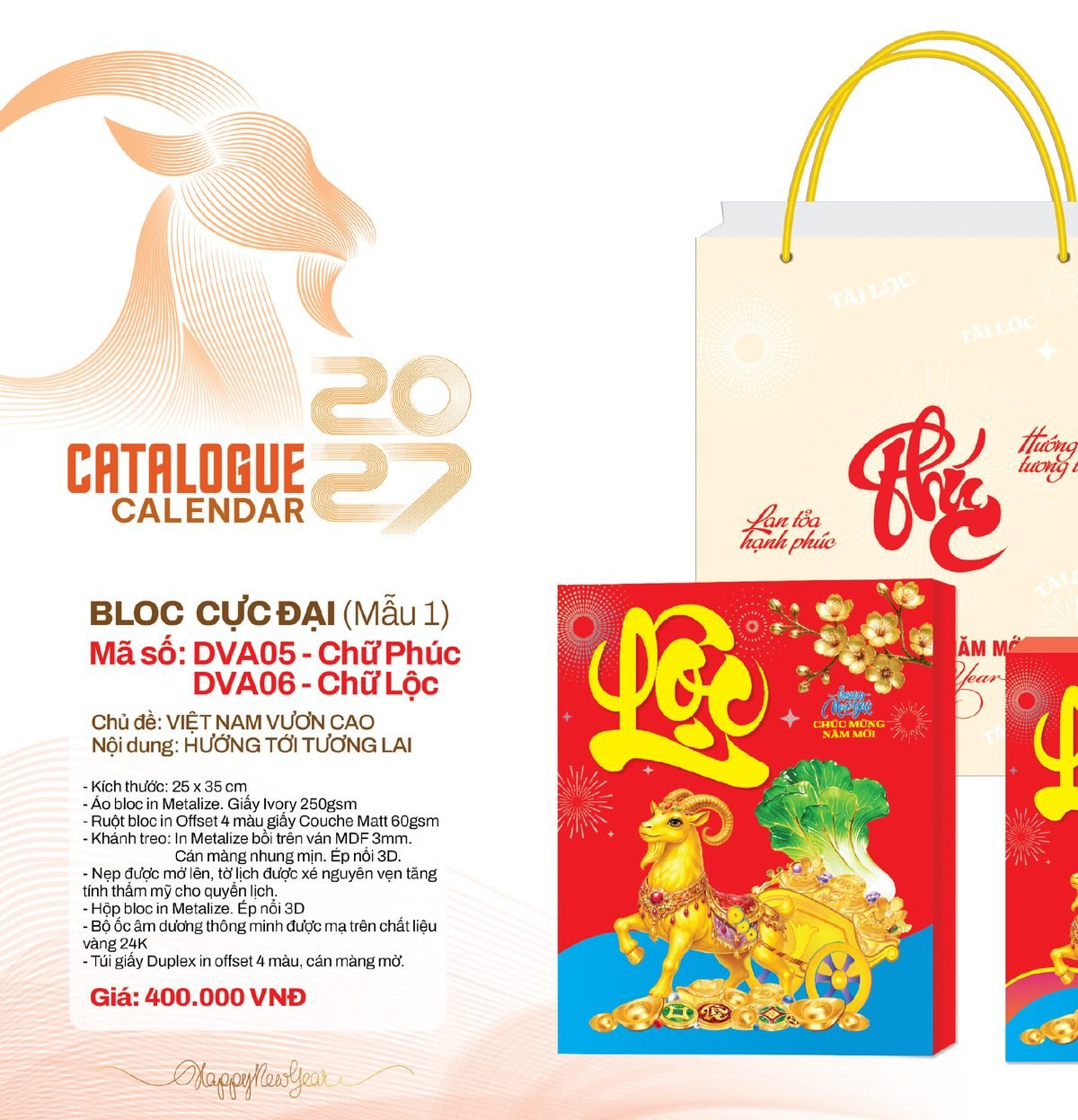 Lịch Bloc Cực Đại 2027 DVA Mẫu DVA05 (25 x 35cm) In Logo Doanh Nghiệp Lịch Bloc Cực Đại 2027 DVA Mẫu DVA05 (25 x 35cm) in logo doanh nghiệp quà tặng Tết
