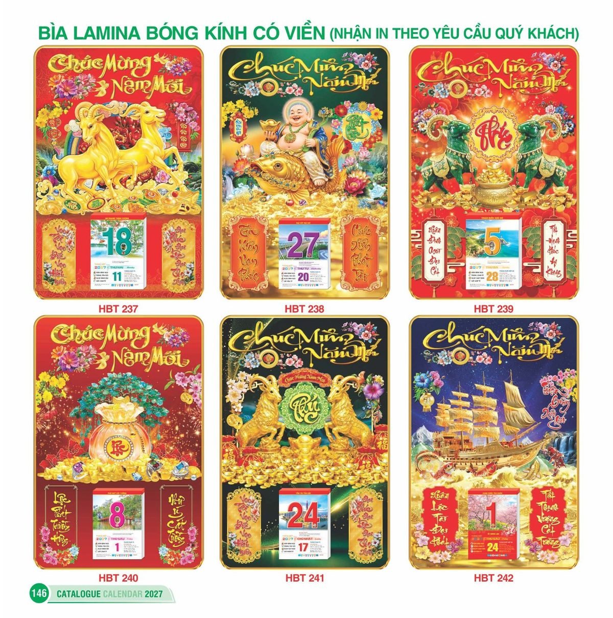 Lịch Bìa Treo 2027 HBT Mẫu HBT242 (29 x 41 cm) In Logo Doanh Nghiệp Lịch Bìa Treo 2027 HBT Mẫu HBT242 (29 x 41 cm) in logo doanh nghiệp quà tặng Tết