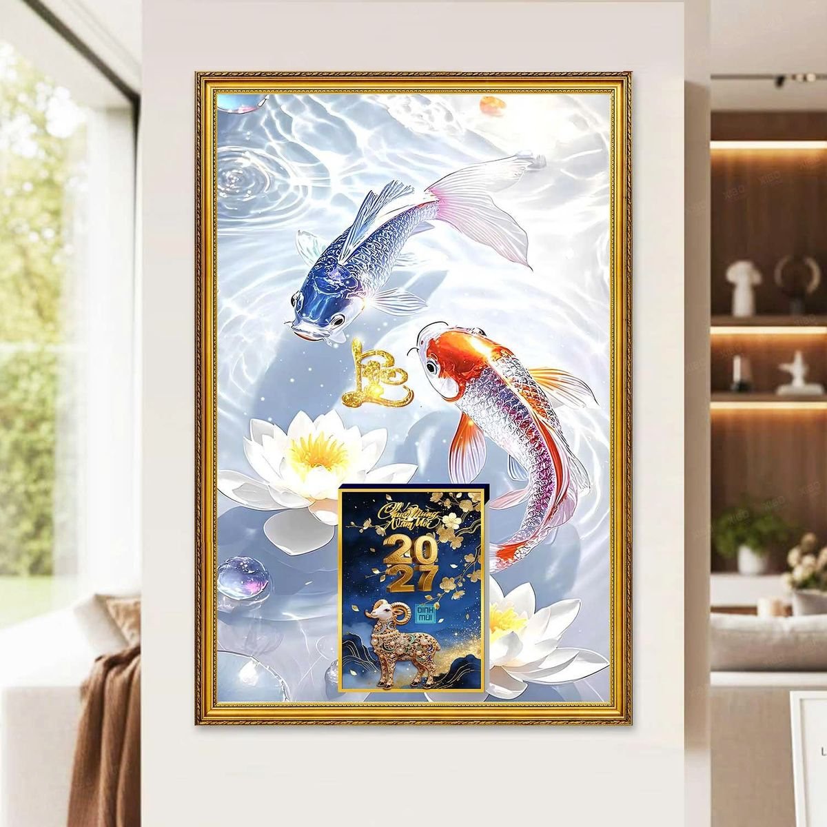 Lịch Gỗ Lamina Cao Cấp 40x60cm 2027 LM406_061 - Quà Tặng Tết Việt Nam