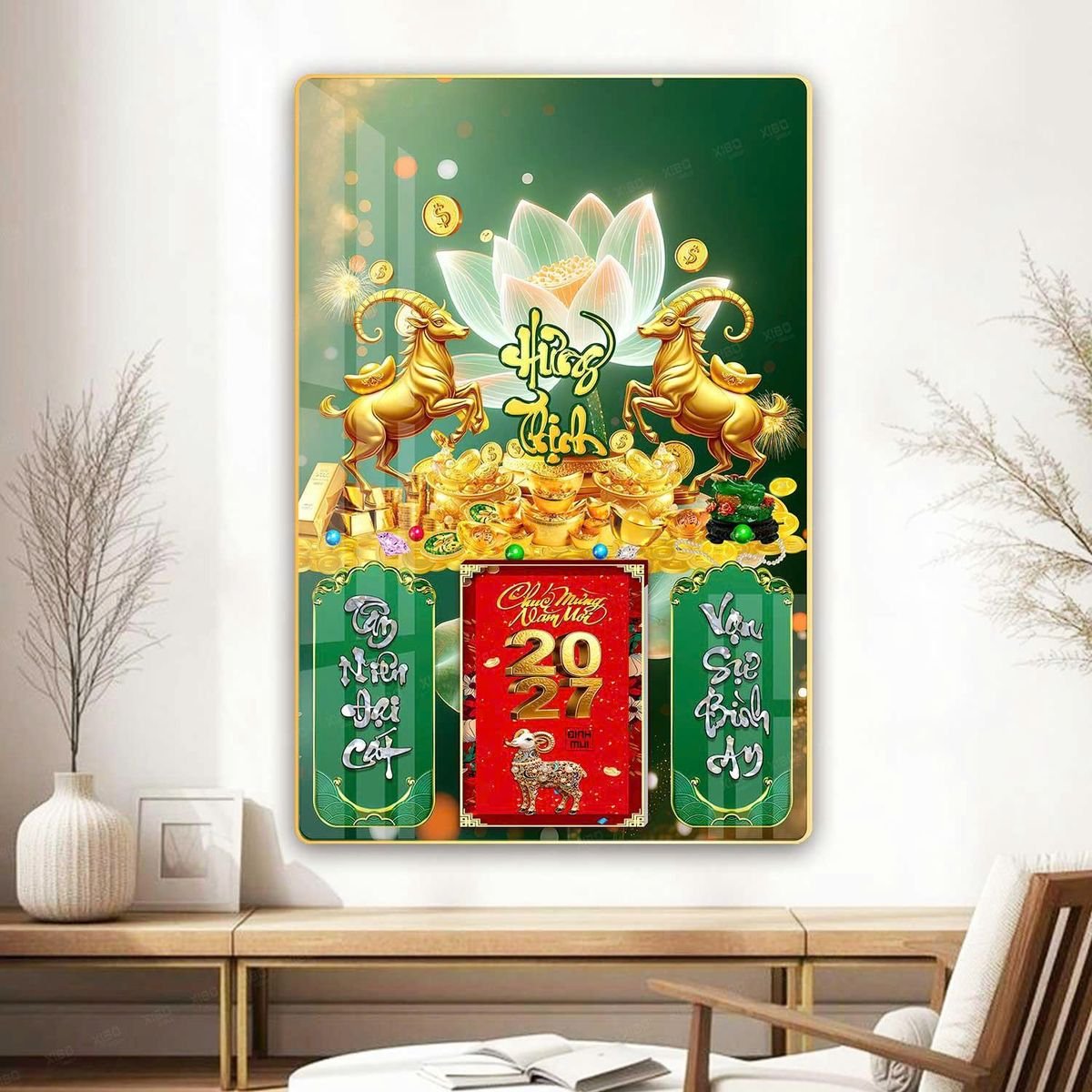 Lịch Gỗ Lamina Cao Cấp 40x60cm 2027 LM406_072 - Quà Tặng Tết Việt Nam