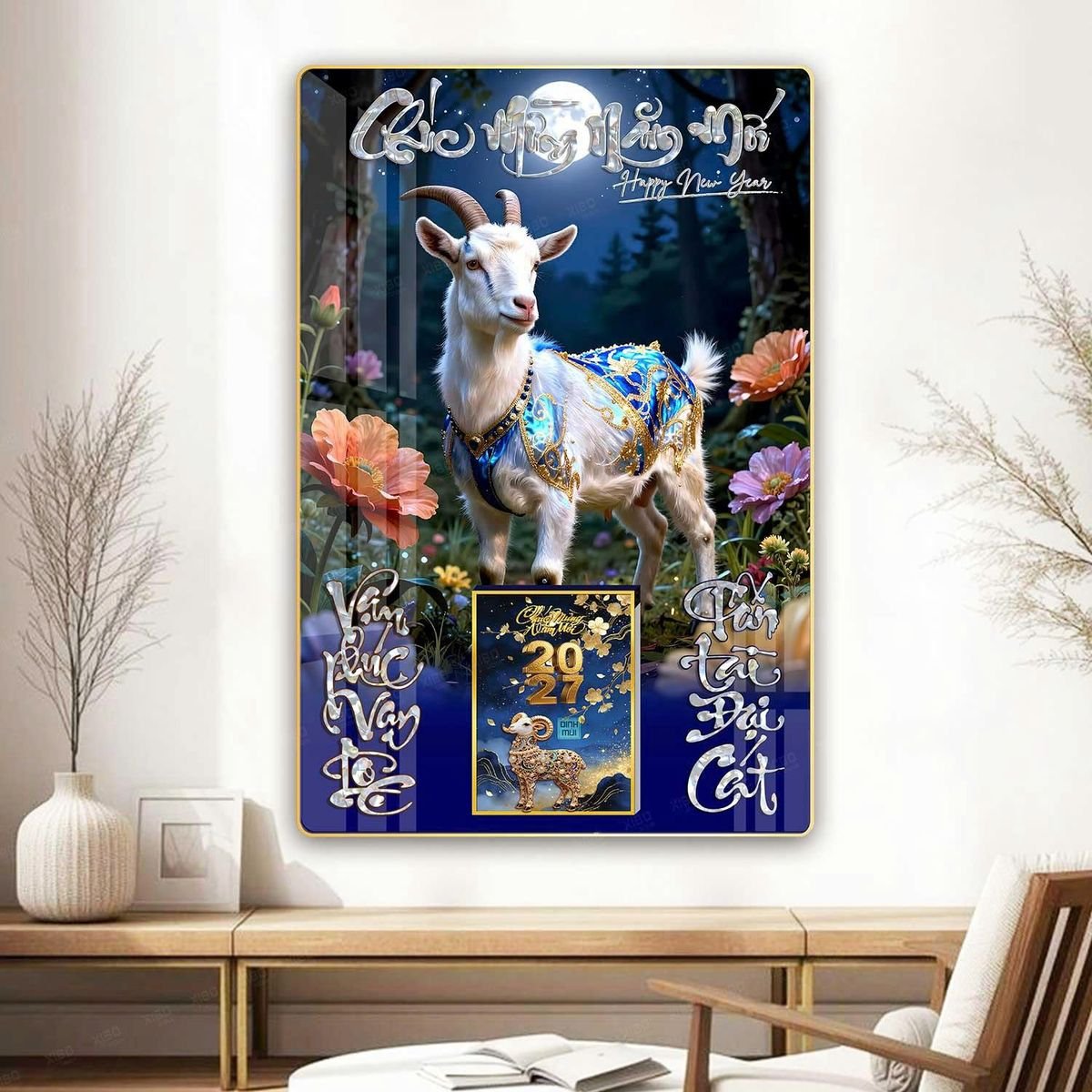 Lịch Gỗ Lamina Cao Cấp 40x60cm 2027 LM406_074 - Quà Tặng Tết Việt Nam