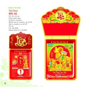Lịch Bloc Cực Đại 2027 MT Mẫu MT03 (25 x 35cm) in logo doanh nghiệp quà tặng Tết