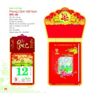 Lịch Bloc Cực Đại 2027 MT Mẫu MT05 (25 x 35cm) in logo doanh nghiệp quà tặng Tết