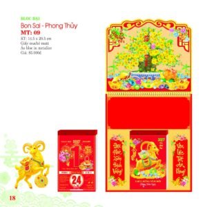 Lịch Bloc 2027 MT Mẫu MT09 (29 x 41 cm) in logo doanh nghiệp quà tặng Tết
