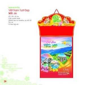Lịch Bloc 2027 MT Mẫu MT10 (30 x 40cm) in logo doanh nghiệp quà tặng Tết