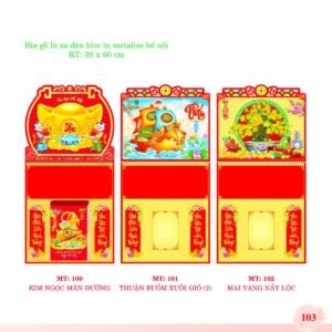 Bìa Lò Xo Dán Bloc 2027 MT Mẫu MT101 (30 x 60cm) in logo doanh nghiệp quà tặng Tết