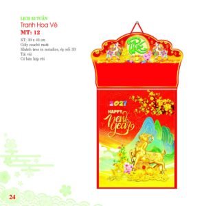 Lịch Bloc 2027 MT Mẫu MT12 (29 x 41 cm) in logo doanh nghiệp quà tặng Tết