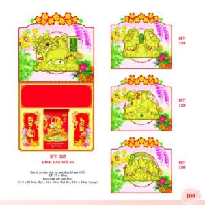 Bìa Lò Xo Dán Bloc 2027 MT Mẫu MT129 (37 x 68cm) in logo doanh nghiệp quà tặng Tết