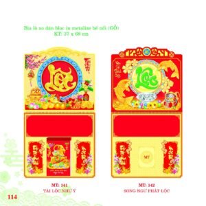 Bìa Lò Xo Dán Bloc 2027 MT Mẫu MT142 (37 x 68cm) in logo doanh nghiệp quà tặng Tết