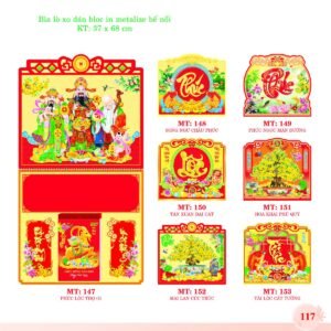 Bìa Lò Xo Dán Bloc 2027 MT Mẫu MT152 (37 x 68cm) in logo doanh nghiệp quà tặng Tết
