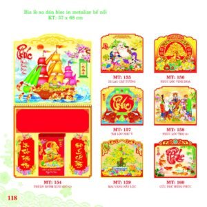 Bìa Lò Xo Dán Bloc 2027 MT Mẫu MT154 (37 x 68cm) in logo doanh nghiệp quà tặng Tết