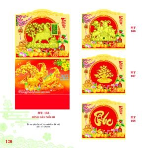 Lịch Treo Tường Lò Xo 2027 MT Mẫu MT165 (37 x 68cm) in logo doanh nghiệp quà tặng Tết