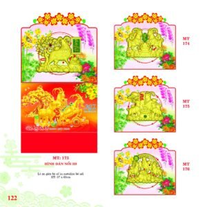 Lịch Treo Tường Lò Xo 2027 MT Mẫu MT176 (37 x 68cm) in logo doanh nghiệp quà tặng Tết