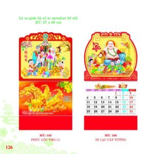 Lịch Treo Tường Lò Xo 2027 MT Mẫu MT185 - Cát Tường Như Ý (37 x 68cm) in logo doanh nghiệp quà tặng Tết