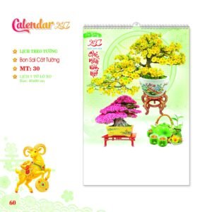 Lịch Treo Tường Lò Xo 2027 MT Mẫu MT30 (40 x 60cm) in logo doanh nghiệp quà tặng Tết