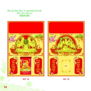 Bìa Lò Xo Dán Bloc 2027 MT Mẫu MT79 (40 x 60cm) in logo doanh nghiệp quà tặng Tết