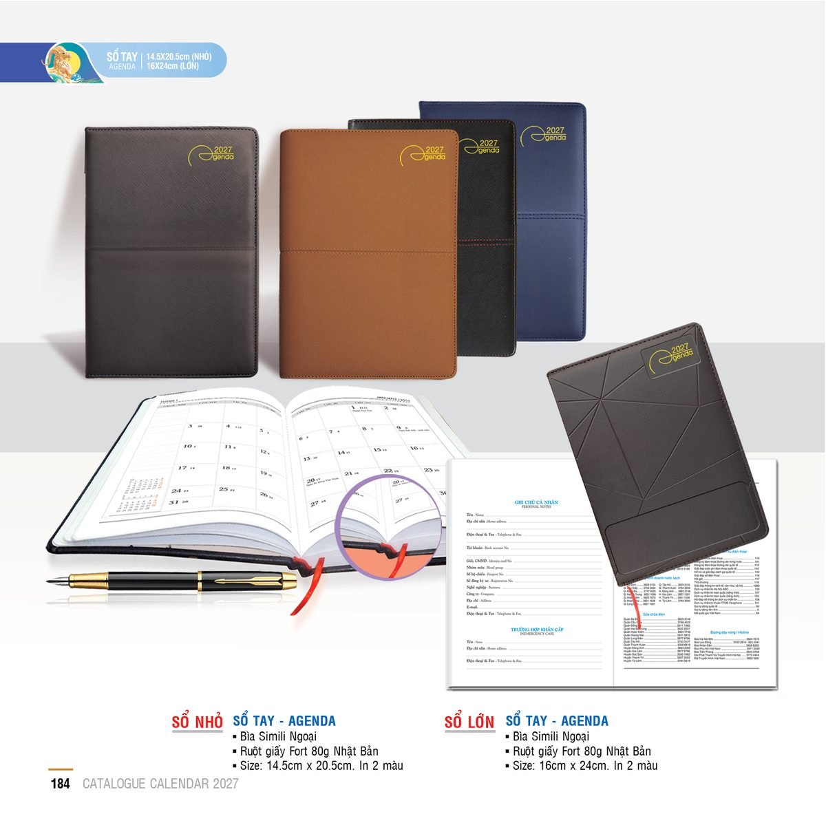 Lịch Bloc Đại Đặc Biệt 2027 NB Mẫu NBST02 (16 x 24cm) In Logo Doanh Nghiệp Lịch Bloc Đại Đặc Biệt 2027 NB Mẫu NBST02 (16 x 24cm) in logo doanh nghiệp quà tặng Tết