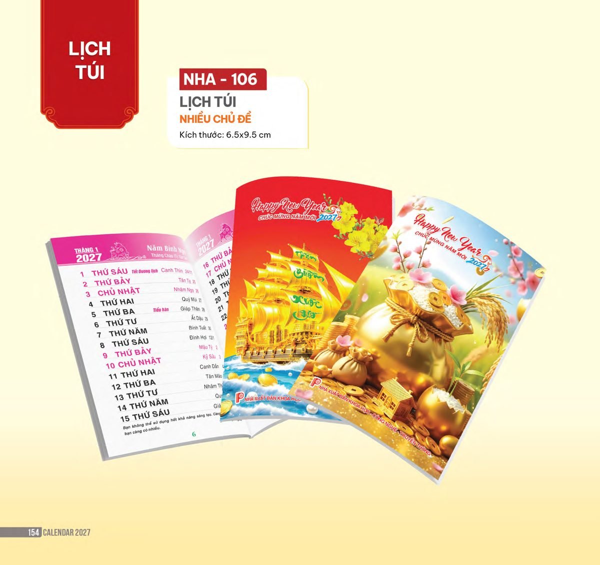 Lịch Bloc 2027 NHA Mẫu NHA106 (29 x 41 cm) In Logo Doanh Nghiệp Lịch Bloc 2027 NHA Mẫu NHA106 (29 x 41 cm) in logo doanh nghiệp quà tặng Tết