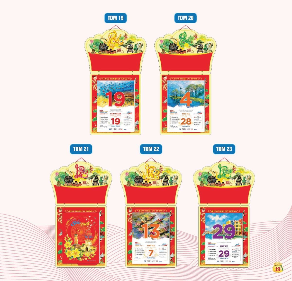 Lịch Bloc Siêu Cực Đại 2027 TDM16 In Logo Doanh Nghiệp Giá Xưởng