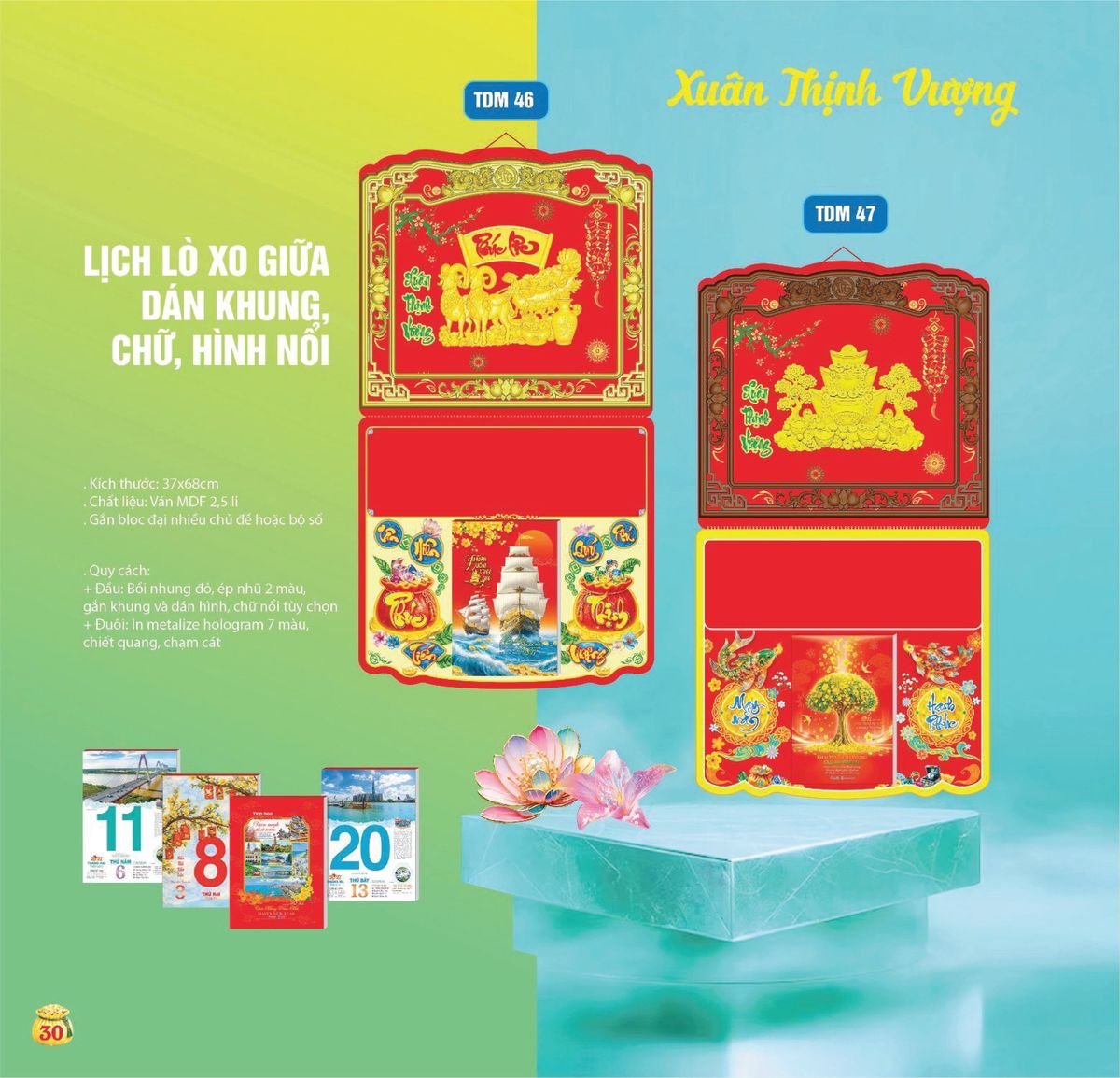 Lịch Bloc Siêu Cực Đại 2027 TDM27 In Logo Doanh Nghiệp Giá Xưởng
