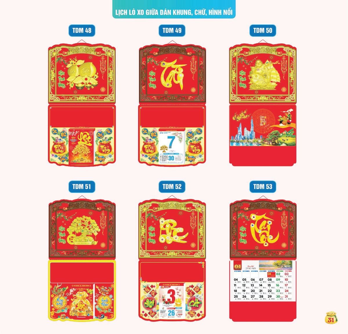Lịch Bloc Siêu Cực Đại 2027 TDM28 In Logo Doanh Nghiệp Giá Xưởng