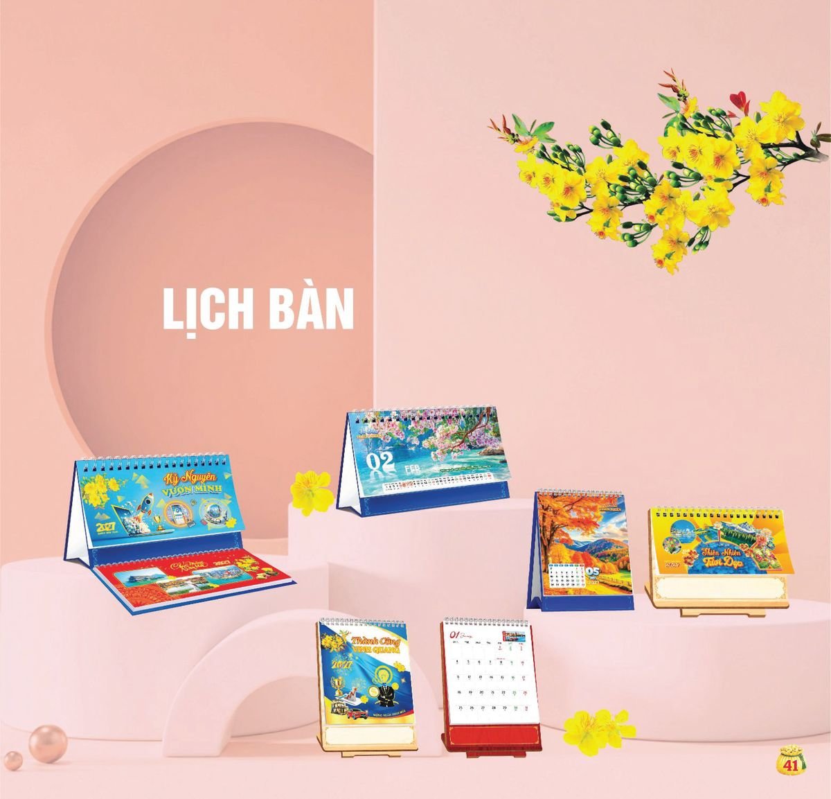 Lịch Bloc Siêu Cực Đại 2027 TDM38 In Logo Doanh Nghiệp Giá Xưởng