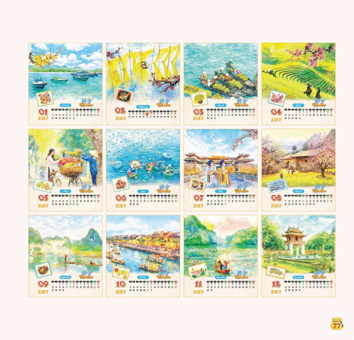 Lịch Bloc Siêu Cực Đại 2027 TDM 74 In Logo Doanh Nghiệp Giá Xưởng Lịch Bloc Siêu Cực Đại 2027 TDM74 In Logo Doanh Nghiệp Giá Xưởng