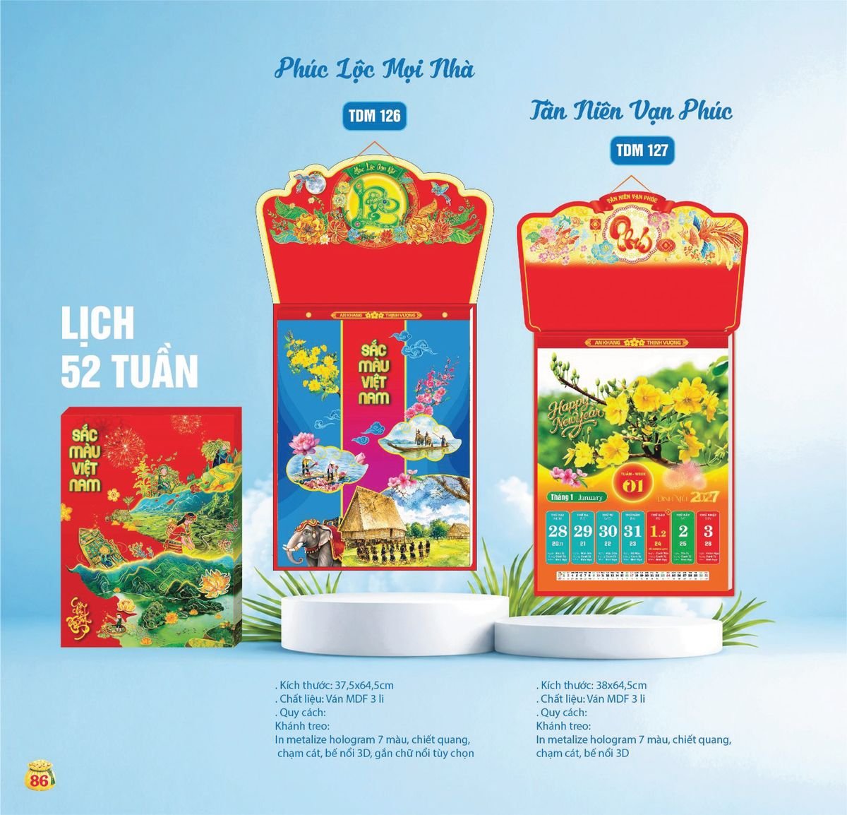 Lịch Bloc Siêu Cực Đại 2027 TDM 83 In Logo Doanh Nghiệp Giá Xưởng Lịch Bloc Siêu Cực Đại 2027 TDM83 In Logo Doanh Nghiệp Giá Xưởng
