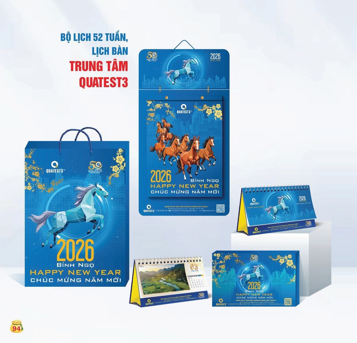 Lịch Bloc Siêu Cực Đại 2027 TDM91 In Logo Doanh Nghiệp Giá Xưởng
